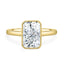2.0 CT Radiant Cut Moissanite Bezel Engagement Ring