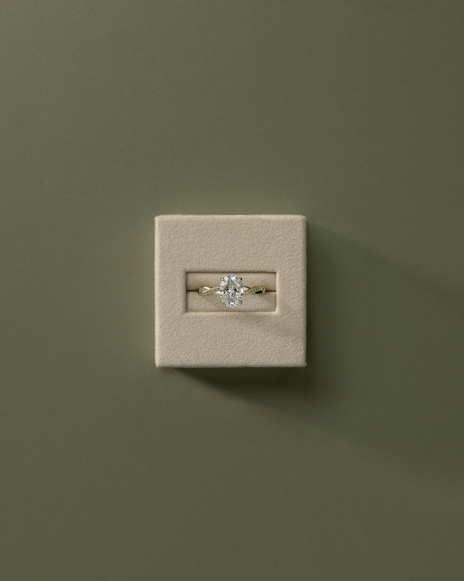 2.0 CT Oval Cut Moissanite Twisted Engagement Ring