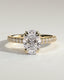 2.0 CT Oval Cut Moissanite Pave Engagement Ring