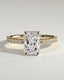 2.0 CT Radiant Cut Moissanite Pave Engagement Ring