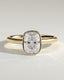 2.0 CT Elongated Cushion Cut Moissanite Bezel Engagement Ring