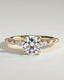 2.0 CT Round Cut Moissanite Soliatire Engagement Ring