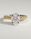 2.0 CT Oval Cut Moissanite Pave Engagement Ring