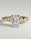 2.0 CT Radiant Cut Moissanite Pave Engagement Ring