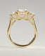 2.0 CT Round Cut Moissanite Three Stone Engagement Ring