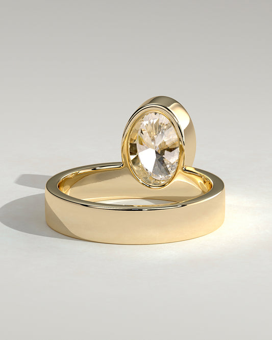 2.0 CT Oval Cut Moissanite Solitaire Engagement Ring