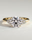 2.0 CT Round Cut Moissanite Cluster Engagement Ring