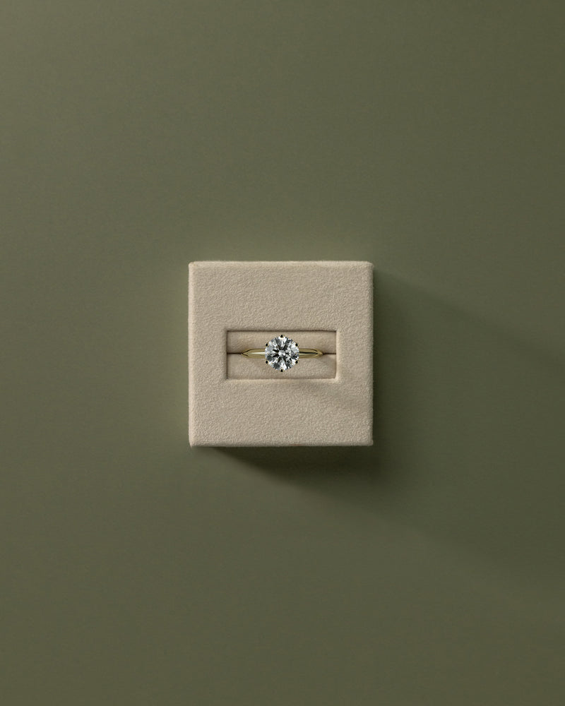 2.0 CT Round Cut Moissanite Solitaire Engagement Ring