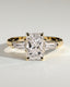 2.0 CT Radiant Cut Moissanite Three Stone Engagement Ring