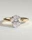 2.0 CT Oval Cut Moissanite Hidden Halo Engagement Ring