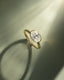 2.0 CT East West Oval Cut Moissanite Bezel Solitaire Engagement Ring