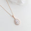 1.0 CT Pear Moissanite Halo Drop Necklace for Women - crownmoissanite