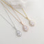 1.0 CT Pear Moissanite Halo Drop Necklace for Women - crownmoissanite