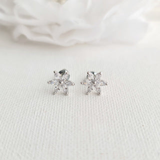 1.0 TCW Marquise Moissanite Flower Minimalist Earrings - crownmoissanite