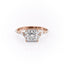 2.08 CT Princess Cut Cluster Moissanite Engagement Ring - crownmoissanite