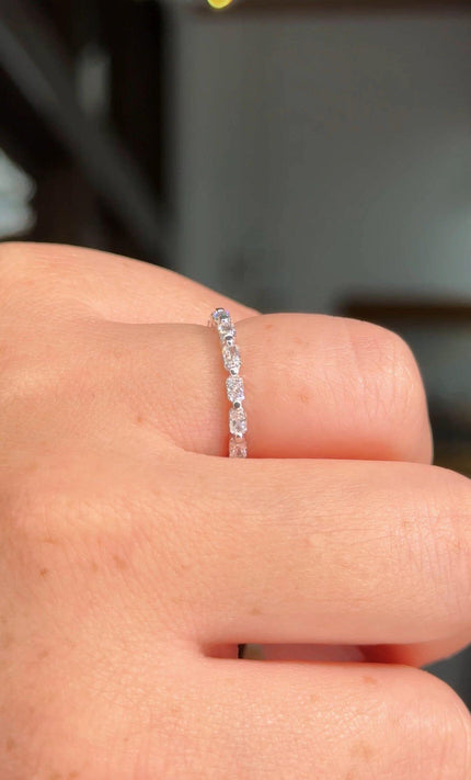 2.0 TCW Radiant Moissanite Eternity Wedding Band - crownmoissanite