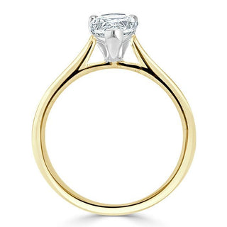 0.75 CT Pear Cut Solitaire Moissanite Engagement Ring - crownmoissanite