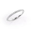 0.18 TCW Round Cut Half Eternity Moissanite Wedding Band