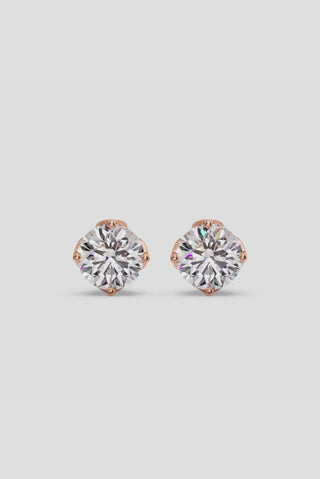 1.0 TCW Round Cut Moissanite Solitaire Stud Earrings - crownmoissanite