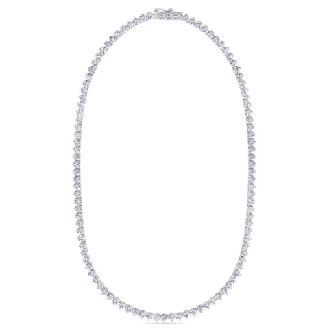 Round Moissanite Diamond Tennis Necklace