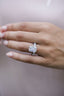 5.50 CT Emerald Solitaire Hidden Halo Moissanite Engagement Ring - crownmoissanite