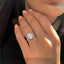 2.72 CT Oval Cut Halo Style Moissanite Engagement Ring - crownmoissanite
