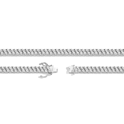 Round Cut Moissanite Diamond Tennis Necklace