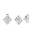 0.40 TCW Princess & Straight Baguette Cut Moissanite Bar Setting Stud Earrings - crownmoissanite
