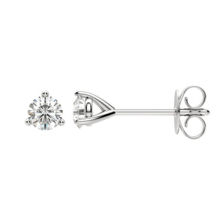 0.50 TCW-1.0 TCW Round Cut Moissanite Solitaire Stud Earrings - crownmoissanite