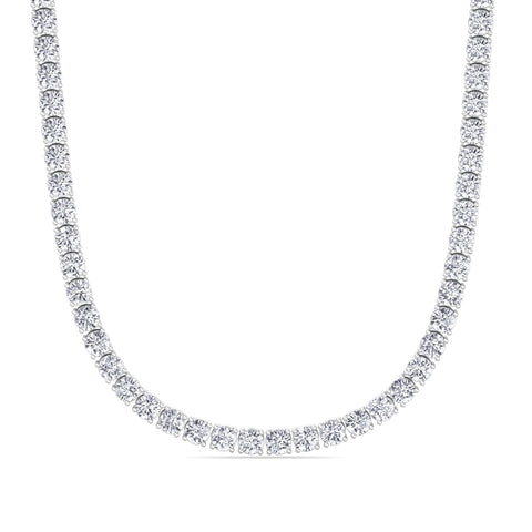 Round Moissanite Diamond Tennis Necklace