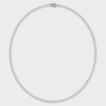 Round Moissanite Diamond Tennis Necklace