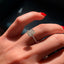 1.5 CT Cushion Shaped Moissanite Hidden Halo Engagement Ring - crownmoissanite