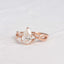 1.52 CT Pear Shaped Moissanite Cluster Engagement Ring - crownmoissanite