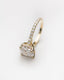 4.65 CT Cushion Solitaire Hidden Halo Moissanite Engagement Ring - crownmoissanite