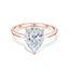 1.33 CT Pear Solitaire Moissanite Engagement Ring With Hidden Halo Setting - crownmoissanite