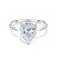 1.33 CT Pear Solitaire Moissanite Engagement Ring With Hidden Halo Setting - crownmoissanite
