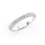 0.55 TCW Round Cut Triple Pave Half Eternity Moissanite Wedding Band