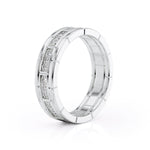 Round Shaped Stones Wedding Band For Men - crownmoissanite