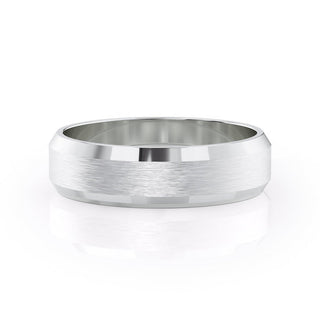 Classic Brushed Finish Wedding Band For Men - crownmoissanite