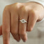 2.0 CT Round Shaped Three Stone Moissanite Engagement Ring - crownmoissanite