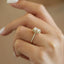 1.55 CT Emerald Moissanite Diamond Cluster Engagement Ring - crownmoissanite