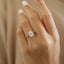 1.55 CT Emerald Moissanite Diamond Cluster Engagement Ring - crownmoissanite