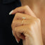 1.0 CT Round Moissanite Diamond Cluster Engagement Ring - crownmoissanite