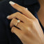 1.0 CT Round Shaped Moissanite Cluster Engagement Ring - crownmoissanite