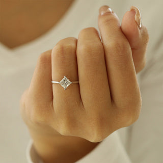 1.18 CT Princess Shaped Moissanite Solitaire Engagement Ring - crownmoissanite