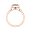 2.1 CT Pear Cut Halo Pave Moissanite Engagement Ring - crownmoissanite