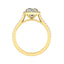 2.1 CT Pear Cut Halo Pave Moissanite Engagement Ring - crownmoissanite