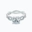 2.0 CT Round Shaped Moissanite Solitaire Twisted Engagement Ring - crownmoissanite