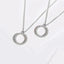 0.30 TCW Round Moissanite Diamond Circle Pendent Necklace - crownmoissanite