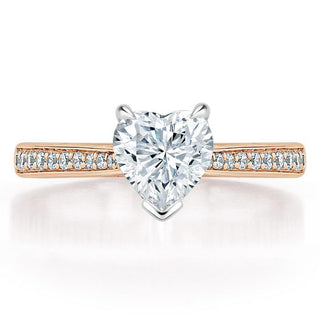 1.0 CT Heart Shaped Moissanite Solitaire Engagement Ring - crownmoissanite